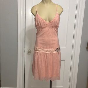 Arden B peach Lace Drop Waist 20s Style Dress S